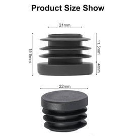 Plastic Pipe Plugs, Round End Caps Made of PE Plastic, Lamellar Plugs, Pipe Plugs, Plastic, Round Fence Post Caps Made of Robust, Lamellar Plugs, Round Black, Round Tube Plugs, Protective Caps, Pack