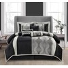 Stratford Park Black and Silver Comforter Set California King Size,Elegant