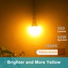 Qualilux Dusk to Dawn Bug Light Bulbs Outdoor, 1900K Amber