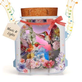 Ecloverlife Paper Musical Card, Pop-up Hummingbird Greeting card, Can be Used as Birthday Card, Blessing Card, Anniversary Card, Thank You Card, for Girls, Gaughters, Women (Hummingbird Lantern)