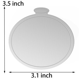 Hulless 100 Pcs Silver Cake Boards Mini Round Cake Cardboard 3.5 Inch for Mousse Cupcake, Dessert, Decorating, 8cm