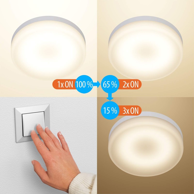 ledscom.de GX53 Lamp Socket Inel Round 90 mm Diameter Including