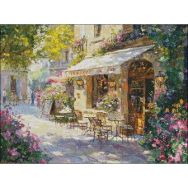 Ankicoleman Designs Parisian Pause 1 - DIY Chart Counted Cross Stitch Patterns Needlework DMC Color - Printed