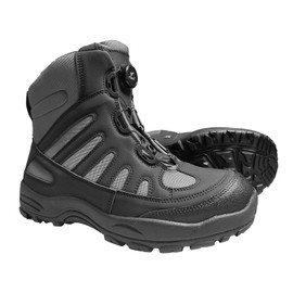 8 Fans Wading Boots for Men&Women Anti-Slip Rubber Sole Fishing Shoes with Rotating buckle Lacing System for Fishing (Black, M10)