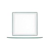 H&H Transparent, Plate, Square 25 cm, Glass, 1 Pieces