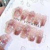 Nail Tip, Long Nail Tip, 24 Pieces, Glitter, Glossy, 3D
