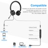 Auriculares para Computadora, New Bee Auriculares USB con Micrófono, Controles