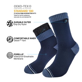 DexShell Waterproof Socks for Men and Women – Essential for Hiking, Walking, Outdoor Activities in Cold Wet Weather – DEXDRI Inners, Unisex Large, Blue Wing Teal