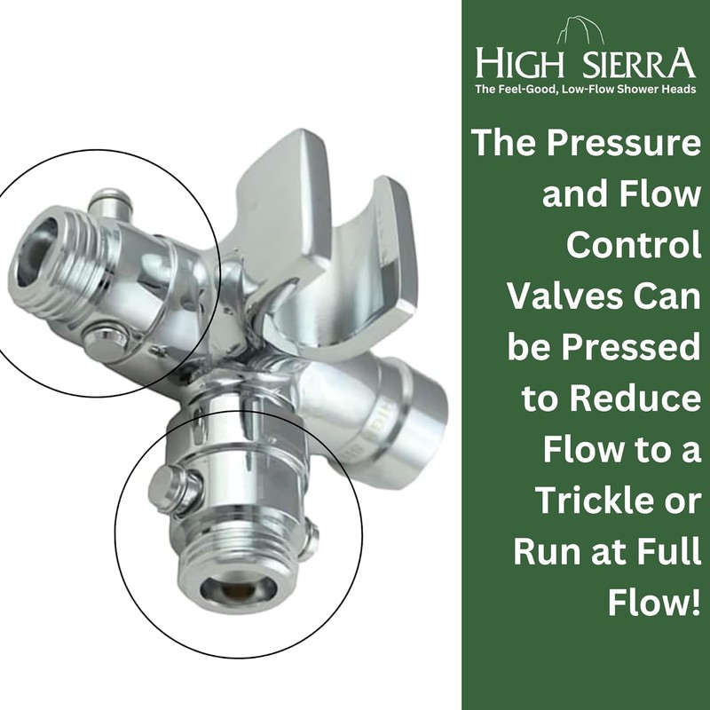 High Sierra Showerheads® - Solid Metal Fixed and Handheld Combo