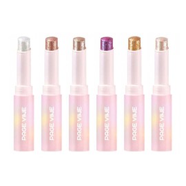 6 PCS Crystal Jelly Glaze Stick Crystal Jelly Highlighter Eyeshadow Stick Shiny Multi-coloured Pearlescent Shimmer Lip Balm Sparking Shine All in One Crystal Jelly Face Makeups
