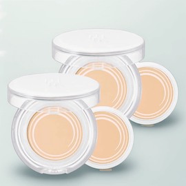 Luna Moisture Glow Pact Clear Original 12.5g Refill, No. 21 Vanilla, 2 Pieces / 루나 수분광 팩트 클리어 본품 12.5g 리필, 21호 바닐라, 2개