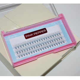 PINK PEPPER Self Eyelash Extensions, For Partial Tsukema Parts, DIY, Matsueku, Flare, 10 Bundles (0.4 inches (10 mm)