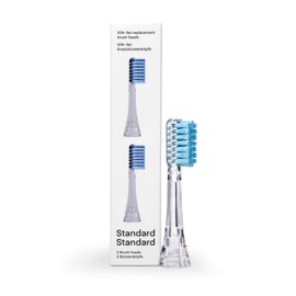 ION-Sei Ersatzbürstenköpfe - Je 2 Bürstenköpfe für die ION-Sei Zahnbürste/Zahnbürstenaufsatz normale Härte/Aufsteckbürsten für elektronische Zahnbürste/Zahnbürstenkopf