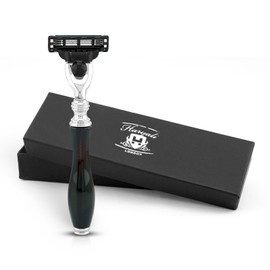 Haryali london Premium 3 Edge Razor for Men, Women's Razor, Ergonomic Men's Razor, Red & Black