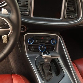 Voodonala Air Conditioner Switch CD Button Knob for Dodge Challenger 2015-2024 Charger Chrysler 300 300s 2015-2019, for RAM 2013-2018 (Aluminum Alloy Blue)
