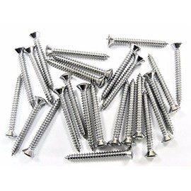 Retro-Motive Chrome #8 x 1-1/2" Phillips Oval Head Trim Screws for Dodge Truck- Qty.25- #2032