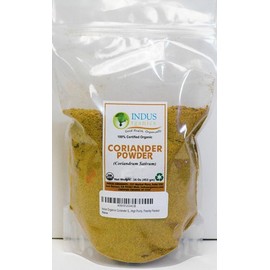 Indus Organics Coriander Seeds Powder, 1 Lb Bag, Premium Grade, High Purity, Freshly Packed