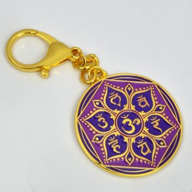 Juanxian Feng Shui Life Force Amulet Keychain 7 Chakra Mandala Keychain