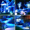 CREPOW Blue Solar Spot Lights Outdoor,2 Pack Solar Landscape Spotlights