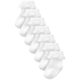 NEXT 7 Pack Lace Baby Socks, White