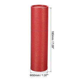 PATIKIL 2 Inch x 7 Inch Poster Tube Photo Storage Tube Calligraphy Painting Tubes Shipping Tube for Paper Art Documents Red