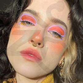 ZS 16G Segment Septum Nose Rings for Women Men, 8mm 10mm Stainless Steel Clicker Cartilage Earrings Hoop Teardrop Rook Helix Piercing Jewellry (Gold-8mm)