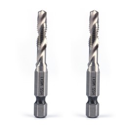 Pack of 2 M6 Taper Drills, Taper Drills, M6 Tap for Drilling, Tapping, Cutting on Soft Metal, Aluminium Plate, Iron