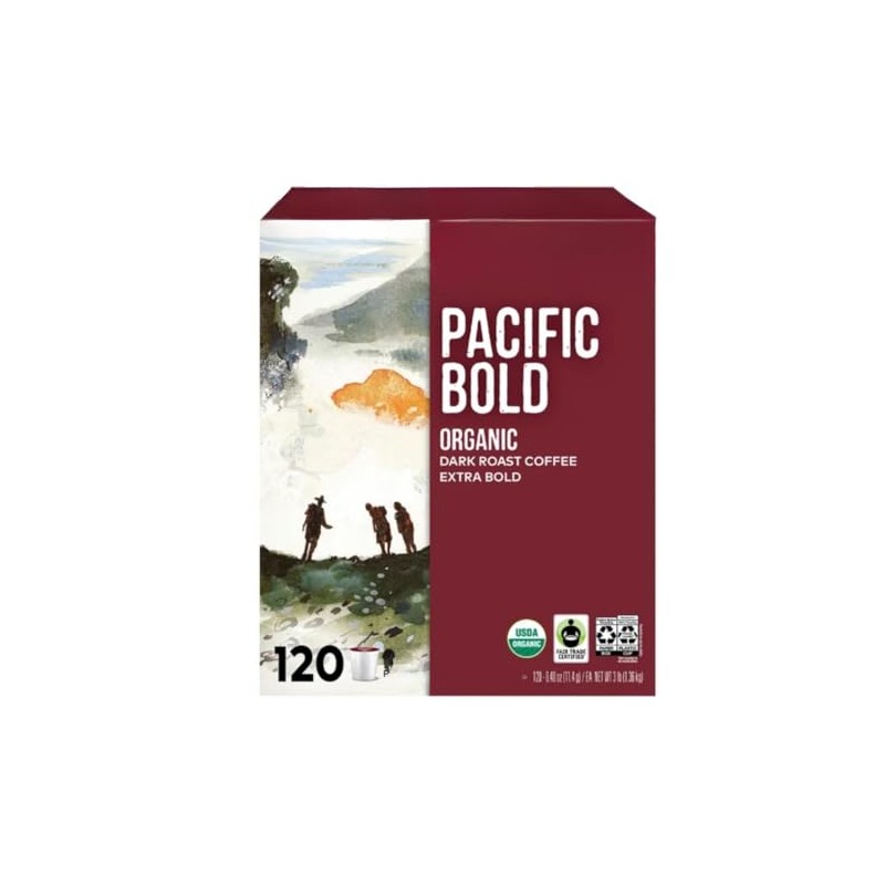 Organic Dark Roast Coffee Pods Compatible with Single Serve Machines,