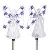 2 Pack LED Solar Angel Lights Solar Powered White Light