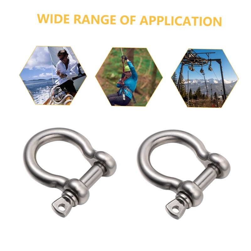 Kichvoe 4pcs Durable Metal Shackles Horseshoe D Shaped Design Easy