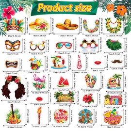 Pack of 30 Photo Box Accessories, Hawaii Photo Box Accessories, Hawaii Decoration, Photo Accessories, Party for Summer, Beach, Birthday