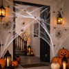 Halloween Spider Web Decorations for Party Décor – 4-Pack Stretchable