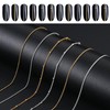 6 Strips 3D Nail Art Chains Nails Chain Charms Metallic