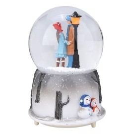 Generic Bola Cristal Musical 3d Con Lámpara De 7 Colores Copo Nieves