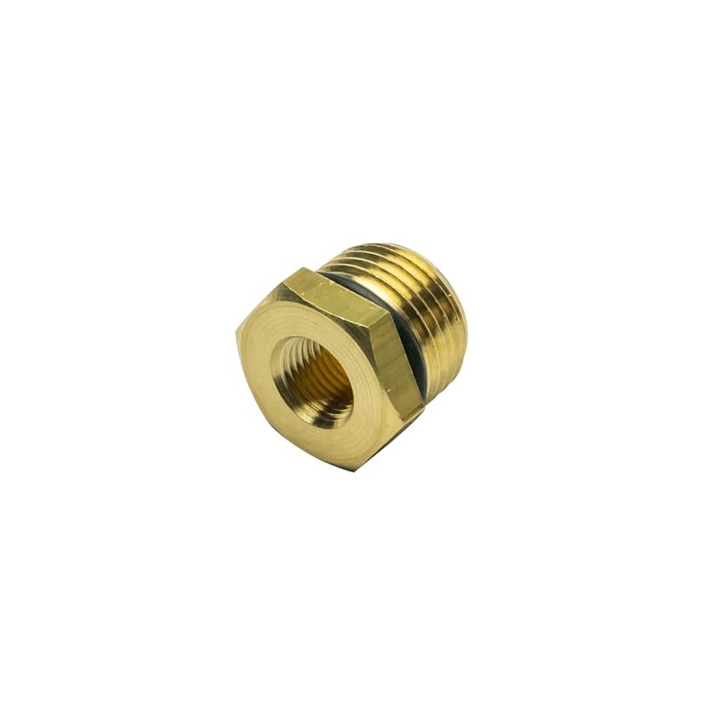 GlowShift M18 x 1.5 Male to 1/8-27 NPT Female Gauge