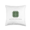 AI Artificial Intelligence Brain Computer Chip Technology Throw Pillow