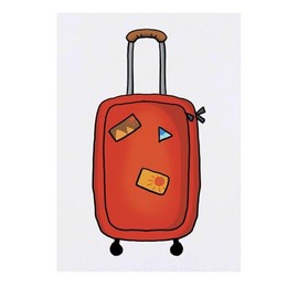 'Travel Bag' Temporary Tattoo - Water Resistant, Skin-Safe, Non-Toxic Transfer (TO00084853)