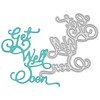 A Get Well Soon Sentiments Metal Cutting Die, Cutter Stencil,