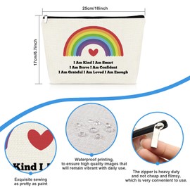 Inspirational Gifts for Women Friends Makeup Bag Motivational Gift for Her Appreciation Thank You Gift for Coworker Sister Friend Encouragement Gifts for Female Daughter Niece Mom Travel Toiletry Bags