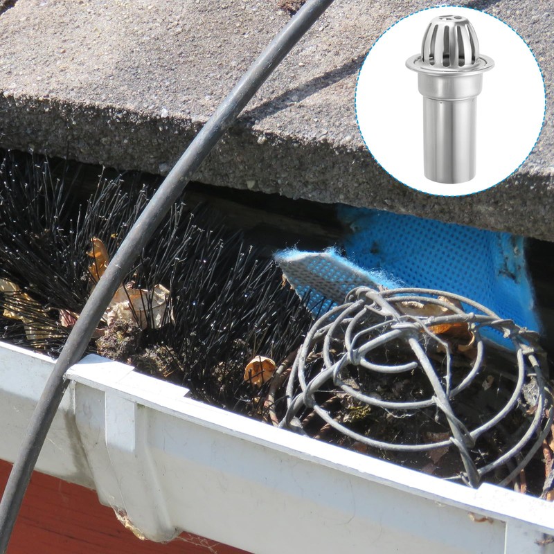 PATIKIL Dome Gutter Guard, Stainless Steel Downspout Strainer, Anti-Blocking Strainer