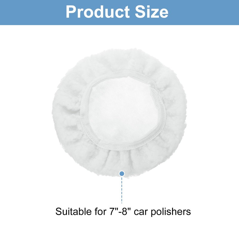 sourcing map 10pcs Car Polisher Bonnet Buffing Pad Lamb's Wool