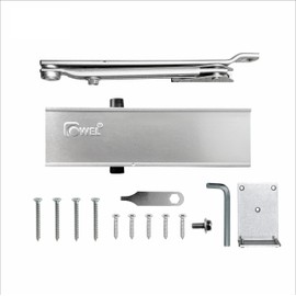 OWEL - Automatic Adjustable Door Closer for Residential/Commercial use, Heavy Duty with Slim Look, with Bracket & Easy Installation (Deluxe VE200)