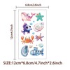 10sheets Ocean Animal Temporary Tattoos for Teens Boys Girls