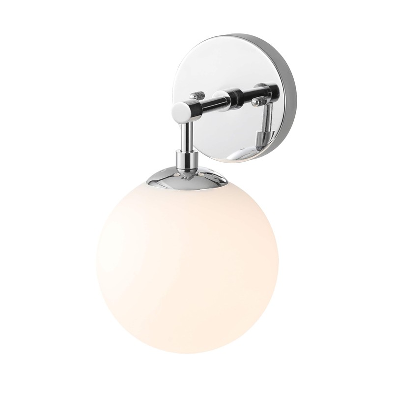 XiNBEi Lighting Globe Wall Sconce Modern 1 Light Chrome Sconce
