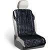 ZONETECH Black Wooden Beaded Comfort Seat Cover - Premium Quality