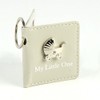 Cream Leatherette MY LITTLE ONE Baby Keyring Photo Frame Book