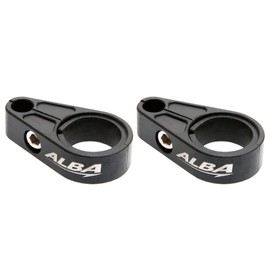 ATV Billet Brake Line Clamps for Aftermarket Brakelines - Compatible with Honda - Black (Pair-Set of 2) (6 color options)