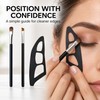 3-Piece Eye Makeup Template Kit with 2 Eyeshadow Brushes and