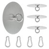 Raconvolo Adhesive Ceiling Hooks 4 Pack Stainless Steel Sticky Pad