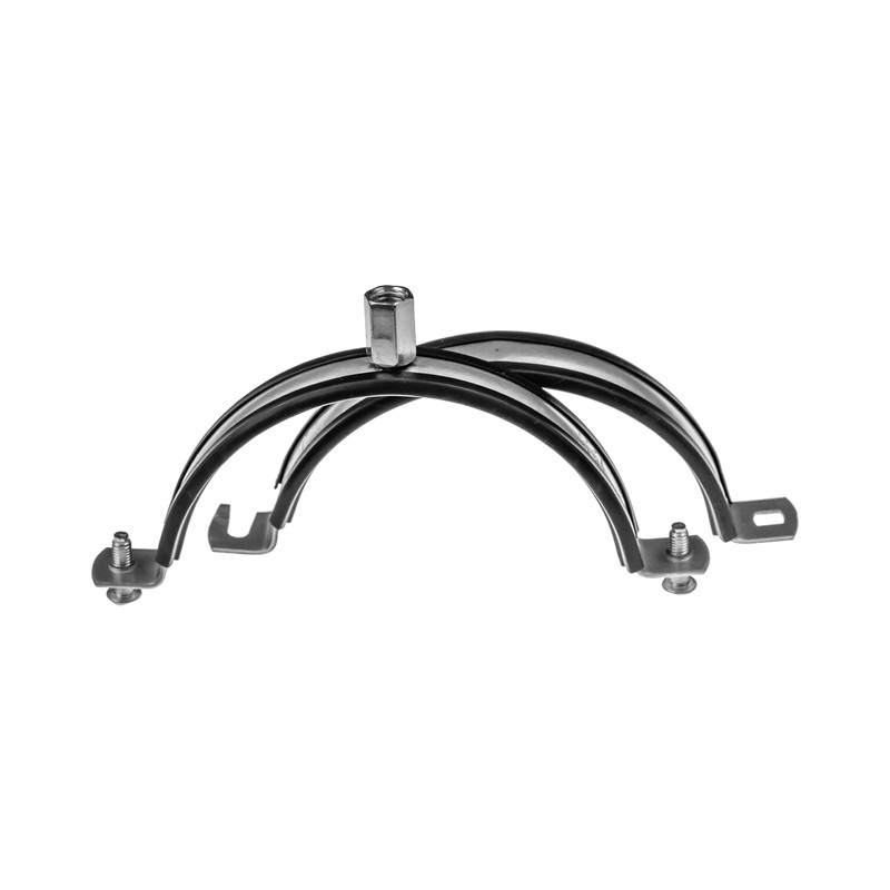 HVAC OV 6" Inch Galvanized Steel Duct Clamp with Rubber